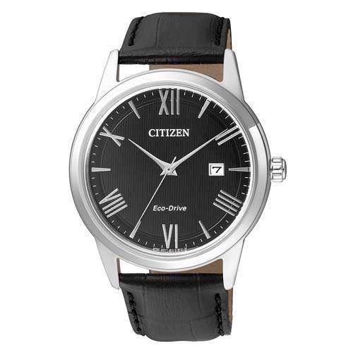 Image of mat rustfri stål quartz med Eco-Drive Herre ur fra Citizen, AW1231-07E